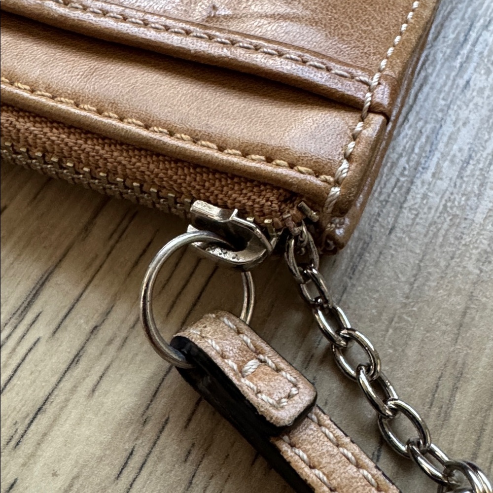 Vintage Coach Brown Leather Card Holder Coin Purse Keychain Holder - Picture 3 of 8